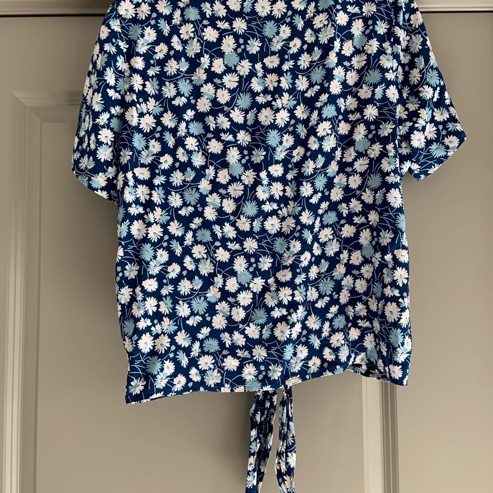 Madewell Blue Floral Top